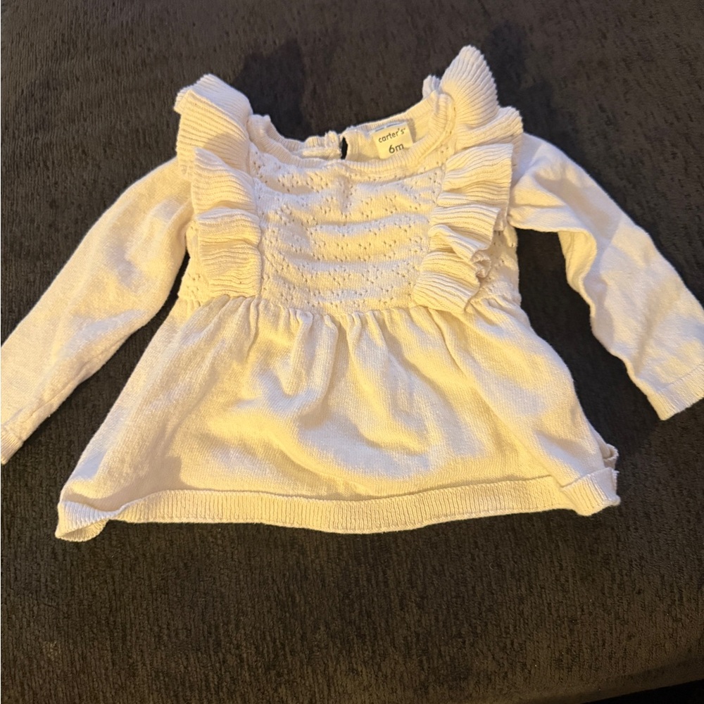 Carter's Cream Ruffled Blouse for Kids